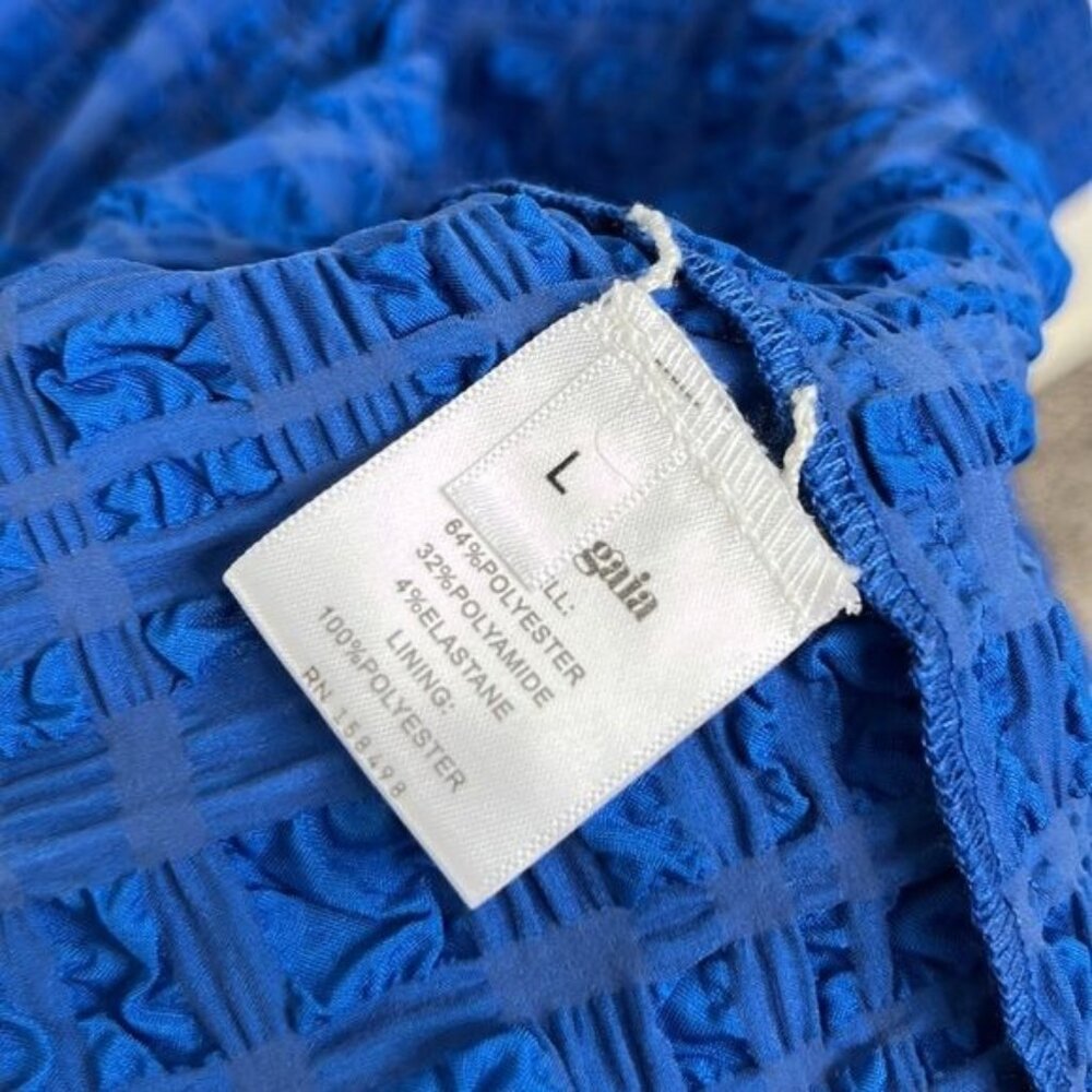 Cult Gaia Caspara Popcorn Midi Slit Skirt Persian Blue - Picture 10 of 11